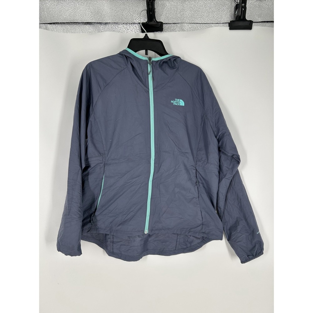 The North Face Flyweight Rain Jacket Womens Large Hooded Windwall Windbreaker